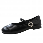 Mood Uus S&uuml;gis Ruudukujulise Ninaga Baleriinad Mood Madala Kontsaga Mary Jane Kingad H&otilde;bedased Madalad Pandlaga Pehmed Tallaga Kingad Zapatos De Mujer 37 must