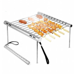 Kaasaskantavad roostevabast terasest BBQ-grill kokkupandavad BBQ-grill-minitaskuga BBQ-grill-grilltarvikud kodus pargis kasutamiseks