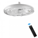 45 W laeventilaatori valgus 4-k&auml;iguline ventilaatoritega lae-LED-lamp E27 p&otilde;hi suvine vaikne ventilaator puldiga elutuppa magamistuppa valge