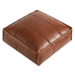 Maroko PU-nahast pouf p&otilde;randapadi &otilde;livaha nahk tikand k&auml;sit&ouml;&ouml; ottomani jalarstool futon kunstnahast t&auml;itmata padi 40x40x15cm brown