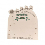 Baby First Christmas Footprint tahvel Imiku jalaj&auml;lg puuv&otilde;&otilde;rikud puidust silt DIY vasts&uuml;ndinud poistele t&uuml;drukutele jalaj&auml;lg Kunst k&auml;sit&ouml;&ouml;laud Uus ema m&auml;lestuskingitus A