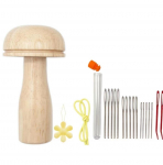 1Komplekt DIY Puidust p&otilde;imitud seente lapit&ouml;&ouml; t&ouml;&ouml;riist p&uuml;kste parandamine riided sokid kudumine k&auml;sit&ouml;&ouml; n&otilde;elahoidja niit &otilde;mblustarvikud 1set