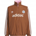 Adidas Originals Adcrev FW24 Polsterdatud Triibuline L&otilde;tv Pikkade Varrukatega Puuvillane Jakk Meeste Jakk Tume Pruun JL8353 XL