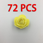 72 Pcs/lot PE Rose Flowers Foam Flower Solid Color Diy Wreath Craft Fake Flowers Head ADM sinine