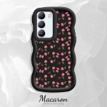 V&auml;rvitud muster Big Wave Edge pehme silikoon materjal Macaron telefoni &uuml;mbris p&otilde;rutuskindel kaitsev kummist korpus OnePlus Vivo Motorola Moto jaoks Vivo V29 Pro 5G roosa