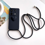Note13 Crossbody Lanyard Love Heart &uuml;mbris Xiaomi Redmi Note 13 Pro jaoks 4g 5g 13Pro Plus 12 11 10 9 8 12pro juhtme silikoonkate Redmi Note 13 Pro 5g