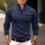 Meeste pikkade varrukatega graafiline ja tikitud moodne T-s&auml;rk kevade ja s&uuml;gise pikkade varrukatega pullover XXXL