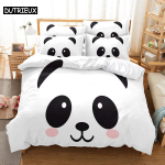 3D Panda Voodipesukomplekt Kuninganna Voodipesu Tekikoti Komplekt Voodipesukomplekt Voodikate Puuvillane Kuninganna Magamistoa Voodikate Komplekt Voodikomplekt Voodipesu EU single(135x200cm)&set
