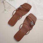 Naiste kingad 2024 Mood Suvi Naiste sussid Kandiline ninaosa &Uuml;hev&auml;rvilised Liblikas Seksikad Avatud ninaosa Madala kontsaga Kerged sussid Naised 43 pruun