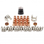 45 tk Plasmal&otilde;ikuri kulumaterjalide komplekt Elektroodid Otsikud 1,1 mm PT-60 jaoks IPT-60 p&otilde;leti jaoks