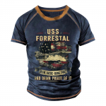 Meeste Raglan T-s&auml;rk Retro l&uuml;hikeste varrukatega, &uuml;mara kaelusega kirjatr&uuml;kiga topid XL
