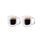 ZWILLING [Sorento topeltseinaga klaasist espresso 80 ml 2tk komplekt] trumli isoleeritud k&uuml;lma isolatsiooniga topelt seinaga espresso demitasse tassi mikrolaineahjus ohutu