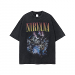 ARTIE meeste 2023. aasta kevad/suvi retro Nirvana Bandi tindiprinteriga T-s&auml;rk XL