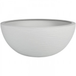 EDA Pot de fleur Rond GRAPHIT UP - 14,9 L - &Oslash; 40 cm x H 16,5 cm - Blanc c&eacute;rus&eacute;
