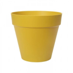 ELHO Pot de fleurs rond Loft Urban 25 - Ext&eacute;rieur - &Oslash; 24,5 x H 22,2 cm - Jaune ocre