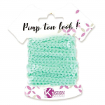 Ruban Sequins Vert d'eau Mat 6m Largeur 6 mm