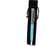 Pierres et Min&eacute;raux. Stylo min&eacute;raux H&eacute;matite d'Allevard, Is&egrave;re, France. Couleur Bleu turquoise. sinine