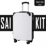 Yongshengi meeste kohver: 26 alumiiniumraam, vastupidav kukkumiskindel kate, 20 parooliga pardaleminekukott, universaalsed rattad. 20 inches, zipper valge/must
