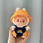 17 cm mini plush-nuku riided ja aksessuaarid Korea Kpop Exo Labubu I II Idol nukkudele, istuvad peop&uuml;ksid, jumpsuit