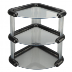 Lauaarvuti Nurgariiul Mitmeotstarbeline Lihtne Stiilne Suure Mahutavusega 3-korruseline Nurgariiul must