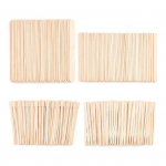 500 tk Vahapulgad Erinevas suuruses Vaha aplikaatori pulgad Puidust vahapulgad Vahamisvahendid