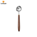 Leeseph roostevabast terasest kohvilusikas p&auml;hklipuust k&auml;epidemega, kohvipaksu, lahtiste lehtede tee, suhkru, v&uuml;rtside, k&ouml;&ouml;giriistade jaoks