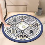 Retro stiilis valamu p&otilde;randamatt &Uuml;mmargune vannitoa p&otilde;randamatt Vett imav ja mustust h&uuml;lgav Vannitoa libisemiskindel jalamatt Jalamatt 100*100cm