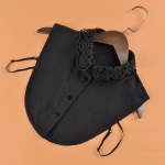 Must Valge &Otilde;&otilde;nes Lilleline Pitsist V&otilde;lskrae Naistele S&auml;rgi Eemaldatav Revers Pool-s&auml;rk Pluus Topid Naiste V&otilde;lskraed