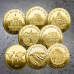 7 uue maailma arhitektuuriime m&uuml;ndikomplektP&uuml;ramiididSuur m&uuml;&uuml;rTaj MahalArkaadmedalidLoomingulised m&uuml;ndid 7PCS