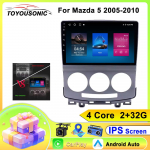 2Din Android MAZDA 5 2005 2006 2007 2008 2009 2010 jaoks Autoraadio Multimeedia Video M&auml;ngija GPS Carplay Android Auto Stereo 4Core 2+32G
