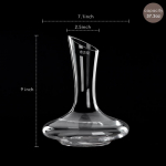 Kohandatud veinikarahvin kristallveini k&auml;sitsi valmistatud alusklaasist kann Ultra elegantne disain, lihtsalt valatav kaldus tila veini jaoks 1100 ml 37 oz