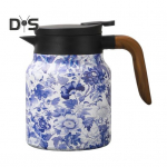 Vintage lilleline isoleeritud teekann 1000 ml mini-kuum kohvikann kontoriteekolb Sisseehitatud infuser Vesi-teekann joogikann termiline kohvikarahvin D