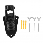 Roostevaba terasest v&auml;listingimustes lipuvarda kinnitusklamber kinnitustugi alus tarvik lippudele must