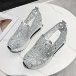 Naiste tossud 2024 platvormkiil tikand v&otilde;rk tossud naiste slip-on vabaaja mugavad kontsaga kingad naistele zapatos de mujer 42