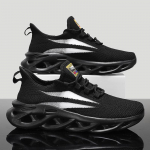 Tennised meeste keeratud tall suur suurus meeste kingad 2024 varas&uuml;gis v&otilde;rk hingav pehme tald jooksmine &otilde;pilane sport vabaaja kingad 45 must