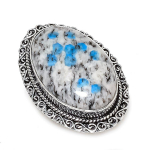 K2 Blue Azurite Handmade 925 Sterling Silver Jewelry Ring Size 10 y9m96