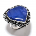 Lapis Lazuli Handmade 925 Sterling Silver Jewelry Ring Size 10 v7u47