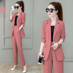 Professionaalne pikkade varrukatega slim &uuml;likonnakomplekt - Stiilne, k&otilde;rgekvaliteediline kaheosaline kevad- ja s&uuml;gis 2025 jaoks. L