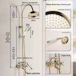 Prantsuse vintage kahe k&auml;epidemega vaskkuldne du&scaron;ikomplekt