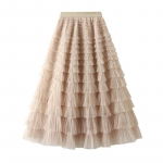 Kevadine ja s&uuml;gisene naiste v&otilde;rkkoogi seelik Naiste seelik Fairy saree plisseeritud pikk seelik L