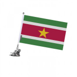 Drapeau - Suriname - 27 x 35 cm - M&acirc;t &agrave; Ventouse - Pol&uuml;ester - Mulje rekto/verso