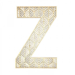 Lettre Z en bois Alphabet g&eacute;ant ajour&eacute; 24 cm