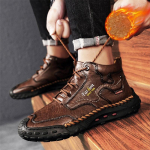 Talv/S&uuml;gis Meeste K&auml;sitsi Valmistatud Vabaaja Nahast Vabaajajalatsid K&otilde;rged Saapad Nahast Kingad Meestele Pehmed ja Mugavad Libisemiskindlad Pahkluusaapad 40 pruun