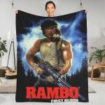 Rambo First Blood Flanellitekk Kvaliteetne Pehme Soe Laskmine Film Voodipesu Kattepleed Kevad Diivan Tool Diivanvoodi Muster Voodikate 30x40in