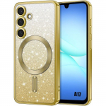 Coque de Protection - BOOLING - Samsung Galaxy A17 4G/5G - &agrave; Paillette avec Cercle Magn&eacute;tique - Dor&eacute;