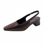 Moodne disainer Suvi Uus Naiste Sandaal Moodne Terava Ninaga Madal Sisseastuv Daami Elegantne Slingback Kingad &Otilde;huke Keskmine Konts Kleidi Mules 35 &scaron;okolaad