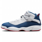 Air Jordan 6 Rings True Blue Meeste tossud Valge University-Red Light-Steel-Grey 322992-140 44.5