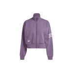 Adidas Originals Adicolor Neuclassics Logo Tikitud Triibuline Lukuga K&otilde;rge Kaelusega Spordijakk Naiste Jakk Tumehall Lilla IP6507 XXS