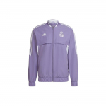 Adidas Real Madrid Klubi Jalgpall Spordivabaaja Seeria Logo Tikitud Triibuline Lukuga Jakk Meeste jakid Lilla HA2527 L