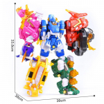 7 &Uuml;HES Mini Force 2 Super Dino Power Transformatsioonirobot M&auml;nguasjad Tegevuskujud Mini Force X Deformatsioonidinosauruse Mecha M&auml;nguasi